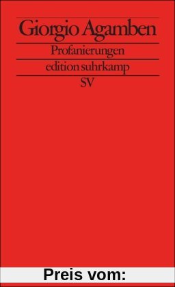 Profanierungen (edition suhrkamp)